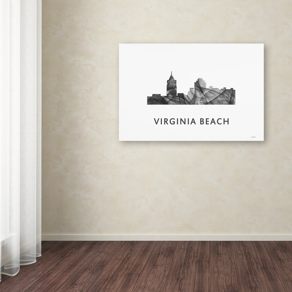 Marlene Watson 'Virginia Beach Virginia Skyline' Canvas Art, 19x12
