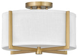 Hinkley Axis Medium Semi-Flush Mount, Heritage Brass