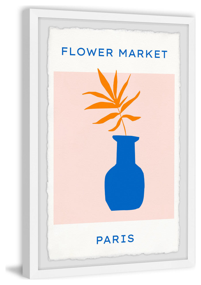 "Paris Flower Market" Framed Painting Print, 16x24