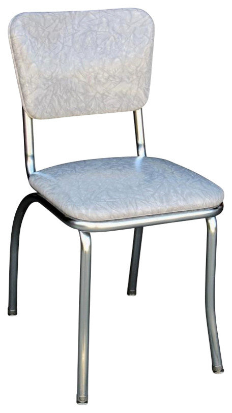 Retro Home Upholstered Dining Chair, Cracked Ice Gray