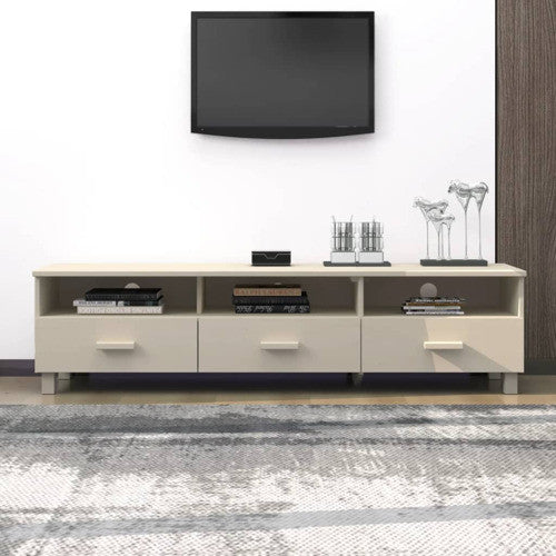vidaXL TV Stand TV Console Sideboard TV Unit HAMAR Honey Brown Solid Wood Pine