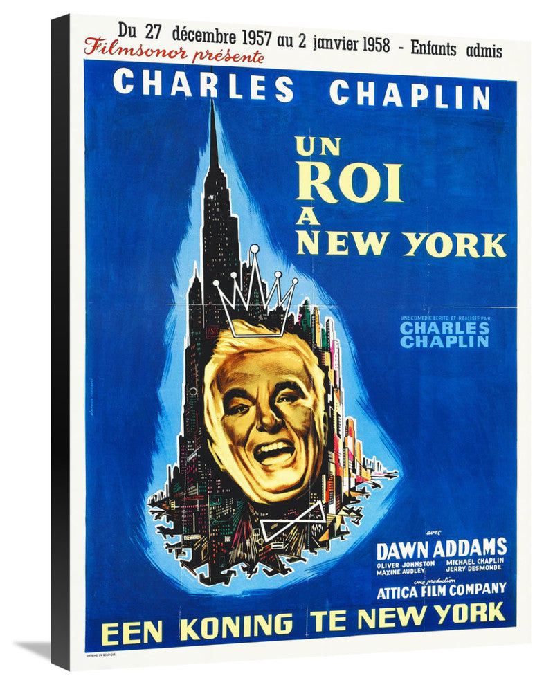 Charlie Chaplin, French, A King In New York, 1957, 22x30