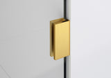49"Wx78"H Frameless 3 Panel Inline Shower Door, Satin Brass
