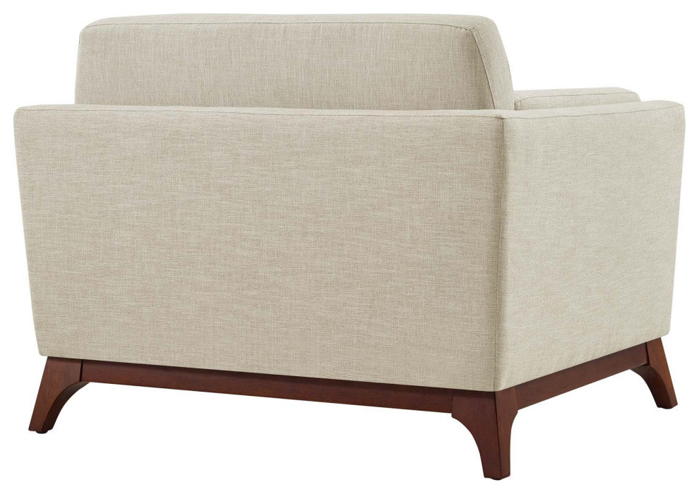 Chance Upholstered Fabric Armchair, Beige