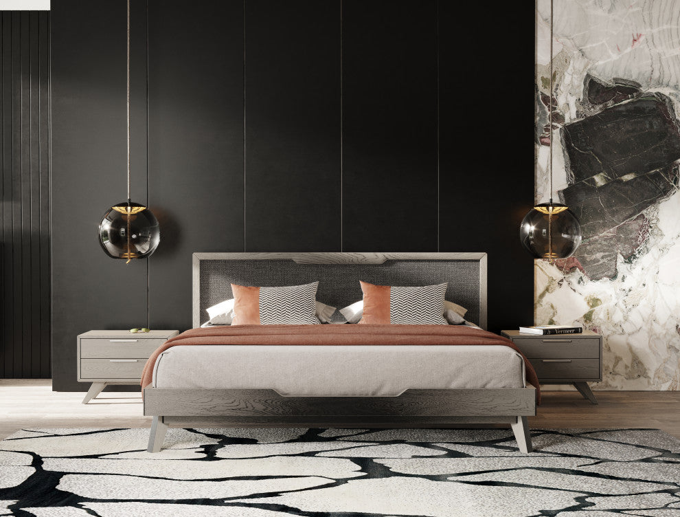 Nova Domus Soria Modern Gray Wash Bedroom Set, Eastern King