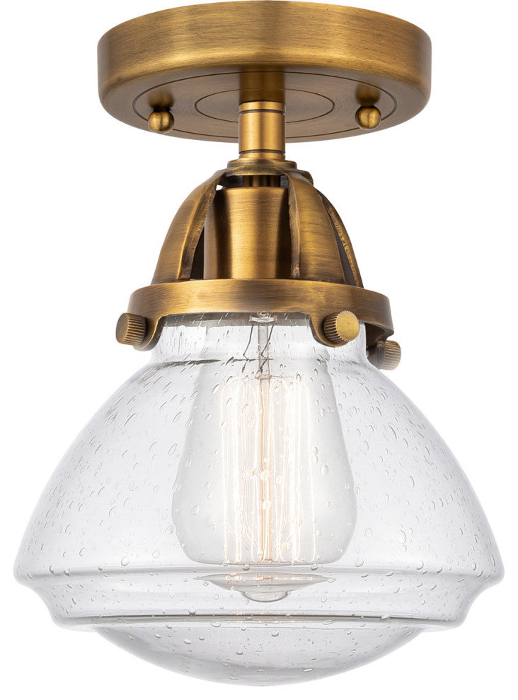 INNOVATIONS 288-1C-BB-G324 1-Light Semi-Flush Mount Brushed Brass