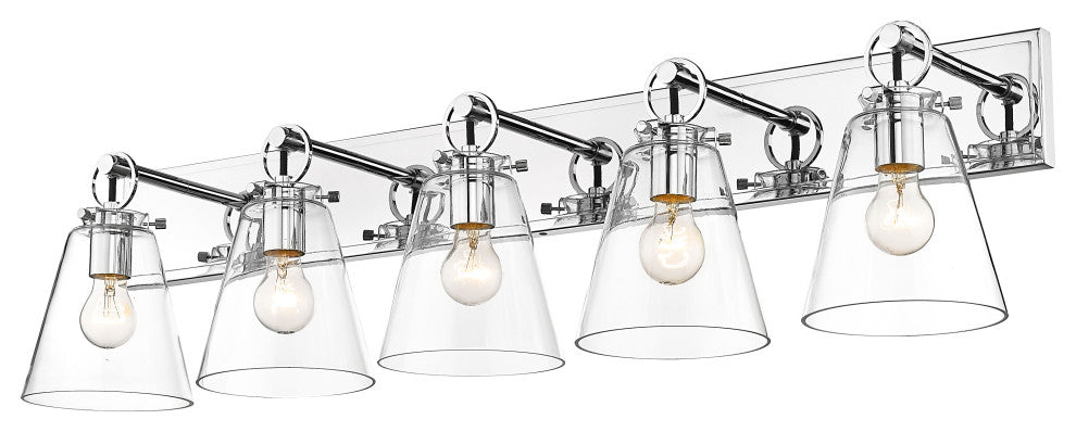 Zlite 483-5V-CH 5-Light Vanity, Clear