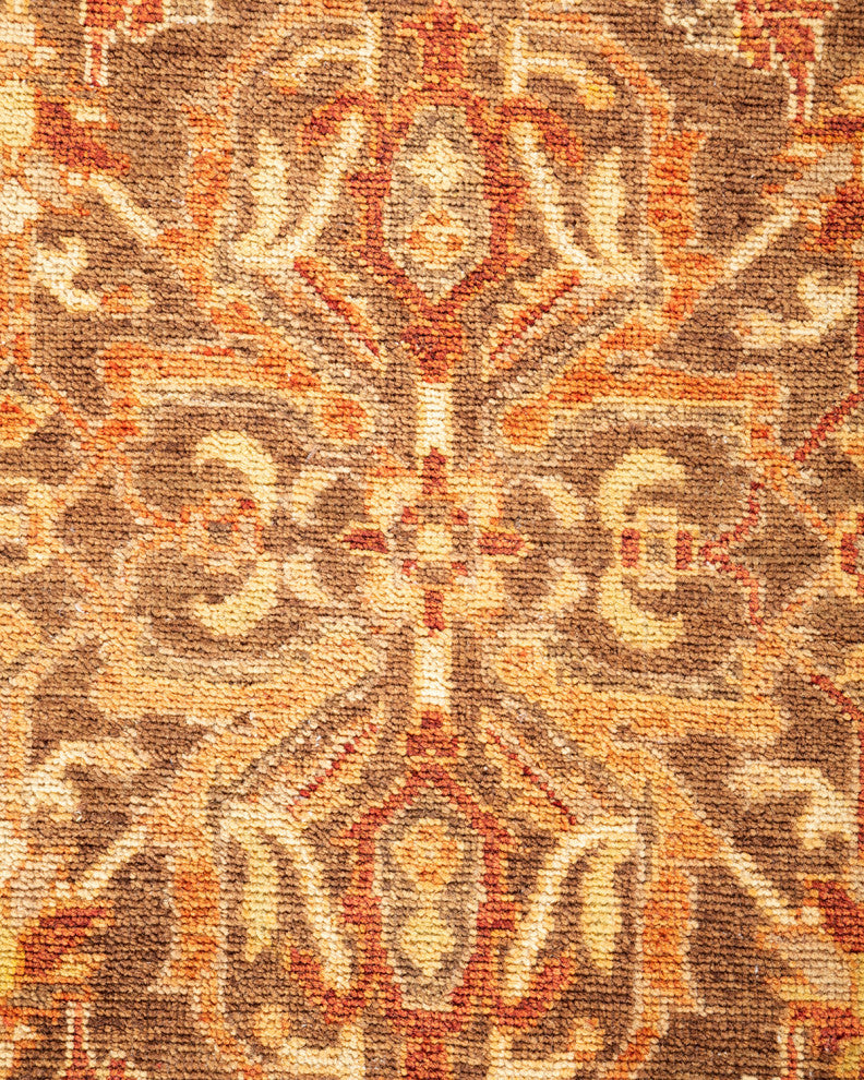 Mogul, One-of-a-Kind Hand-Knotted Area Rug Yellow, 2'7"x12'10"