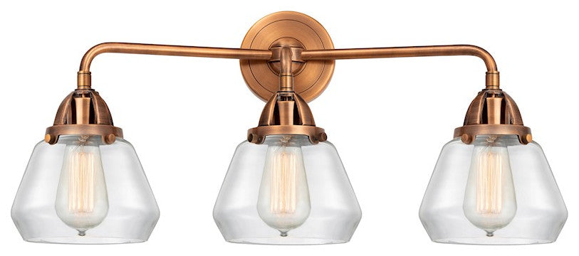 288-3W-AC-G172-LED 3 Light 24.75" Bath Vanity Light, Antique Copper