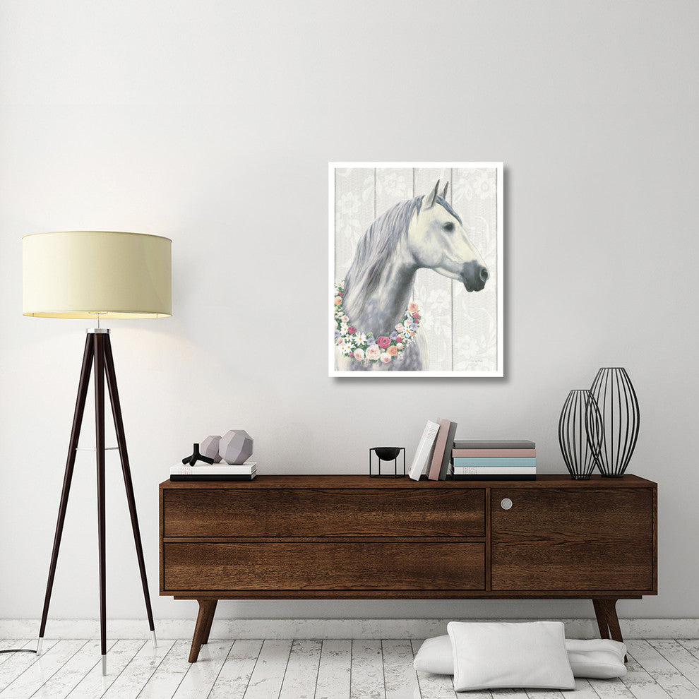 "Spirit Stallion I on Wood" Digital Paper Print by James Wiens, 30"x37"
