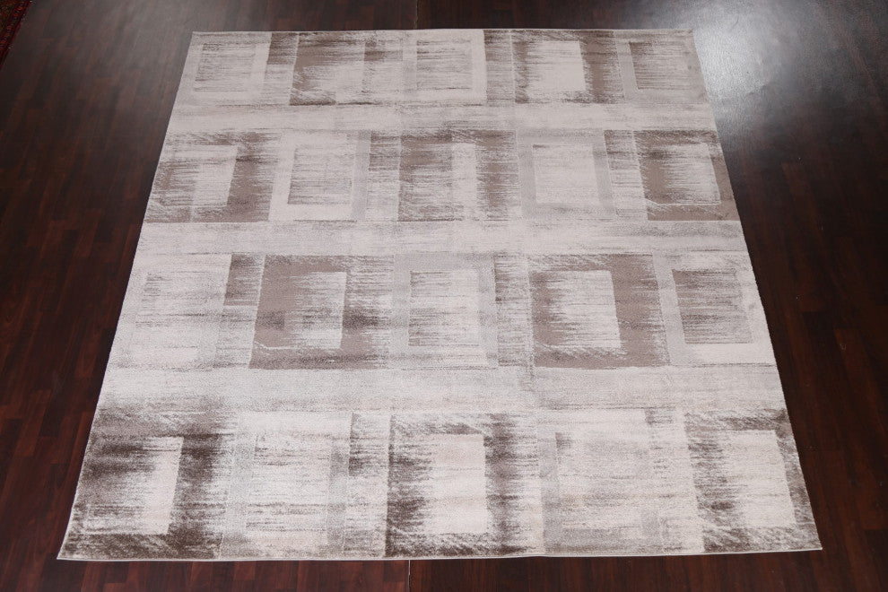 Geometric Transitional Oriental Turkish Rug Contemporary Carpet 10x10