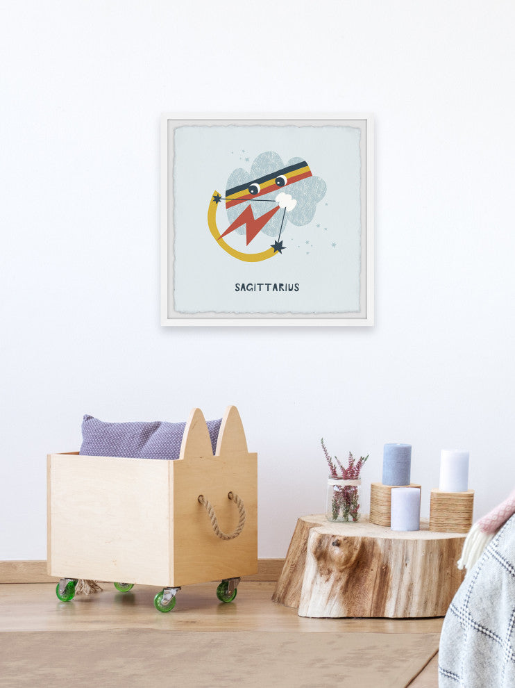 "Sagittarius" Framed Painting Print, 18x18