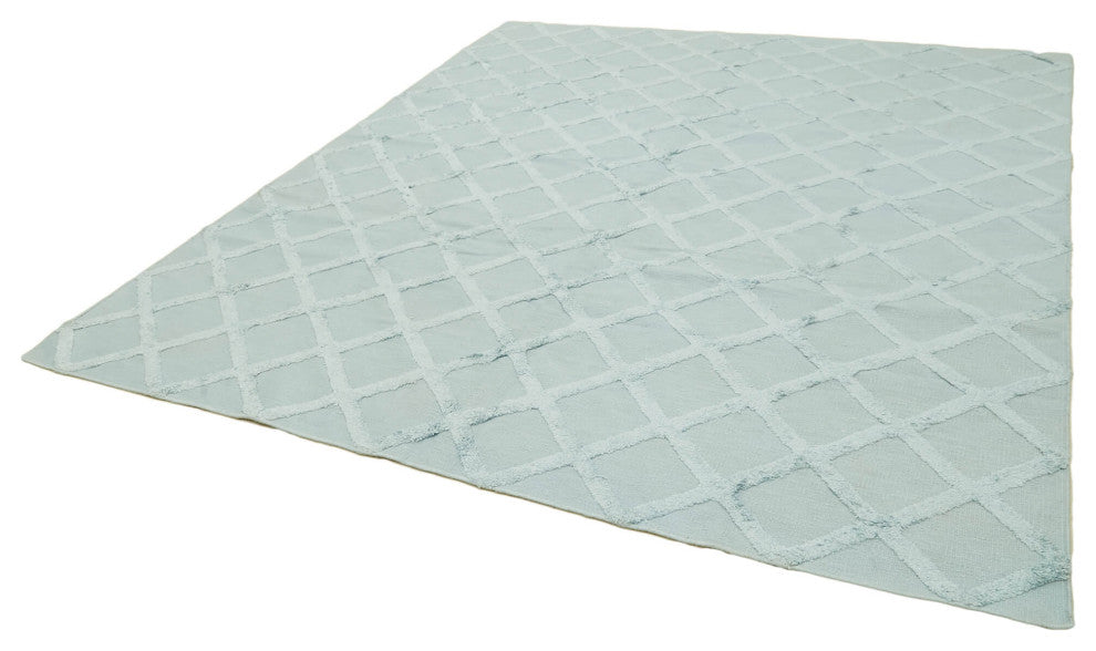 Rug N Carpet - Handmade Modern Design 8' 1'' x 10' 0'' Wool Flatweave Kilim Rug