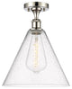 Innovations 516-1C-PN-GBC-124 1 Light Semi-Flush Mount, Polished Nickel