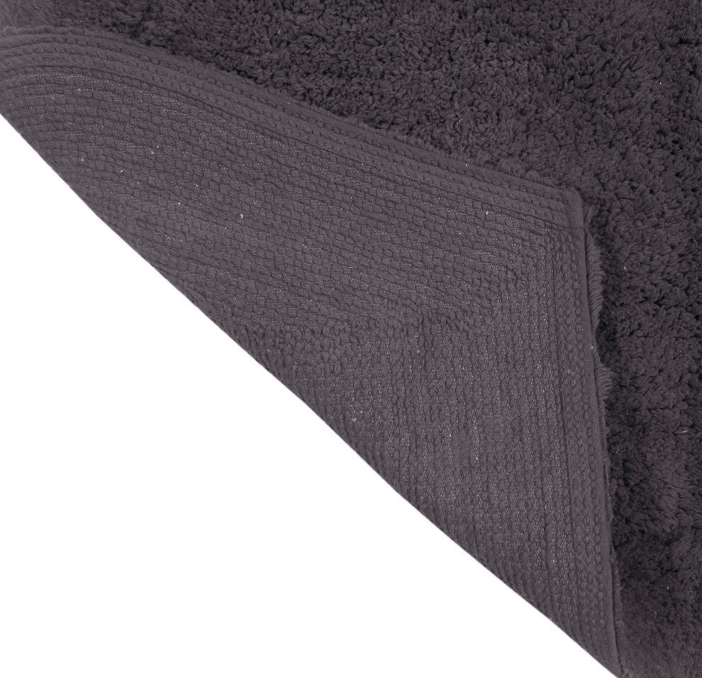 Waterford Absorbent Cotton and Machine washable Slice Rug, Gray