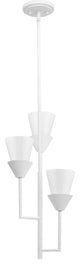 Pinellas Collection 3-Light Contemporary Pendant, White Plaster