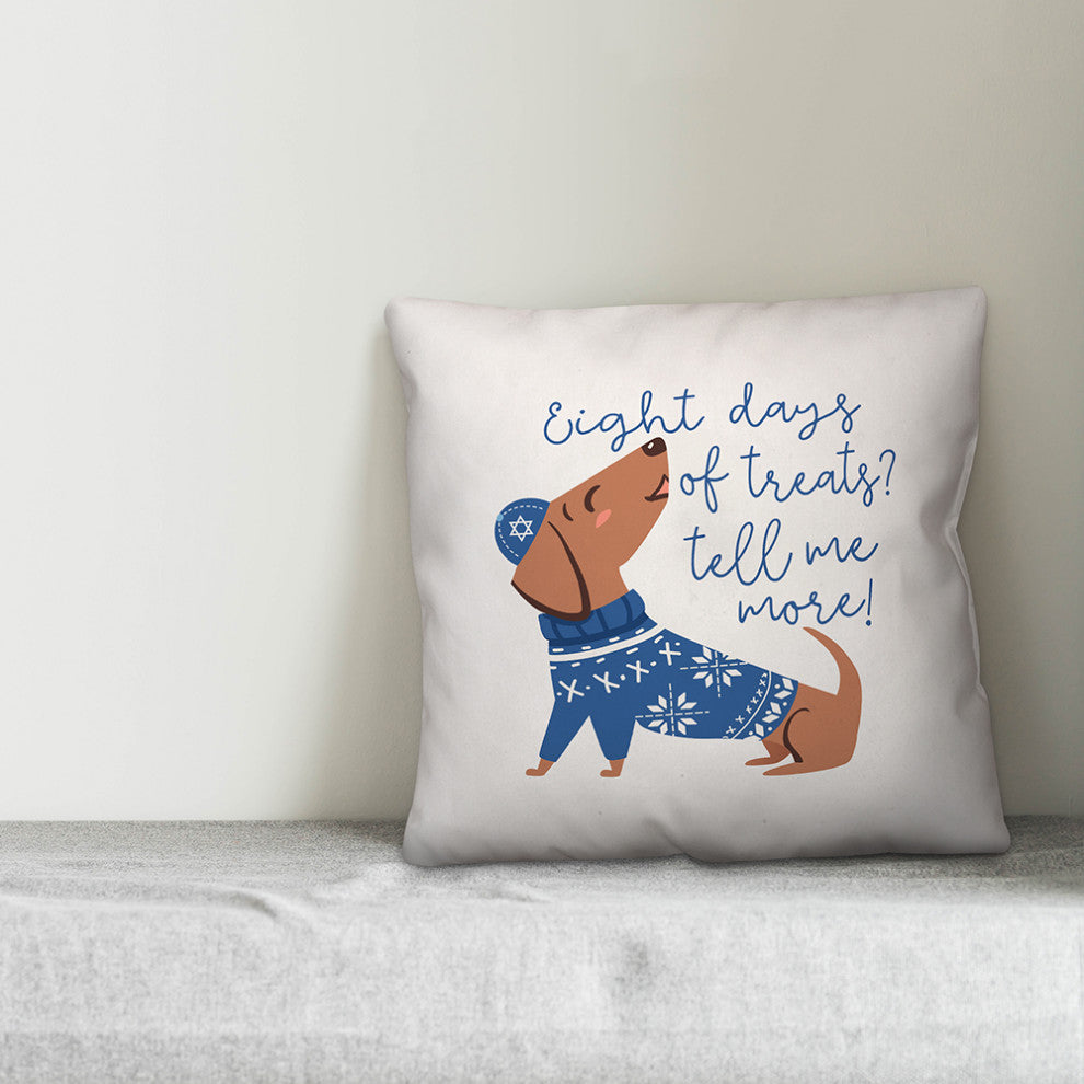 Eight Days of Treats 20"x20" Throw Pillow