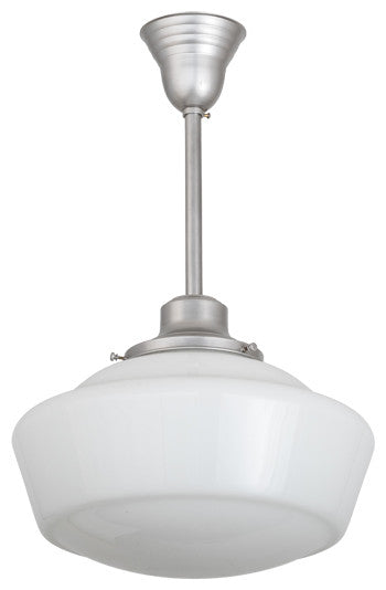 Meyda Lighting 193224 16"W Revival Schoolhouse With Traditional Globe Pendant