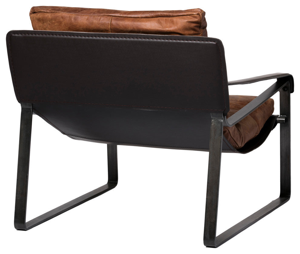 Connor Club Chair Open Road Brown Leather