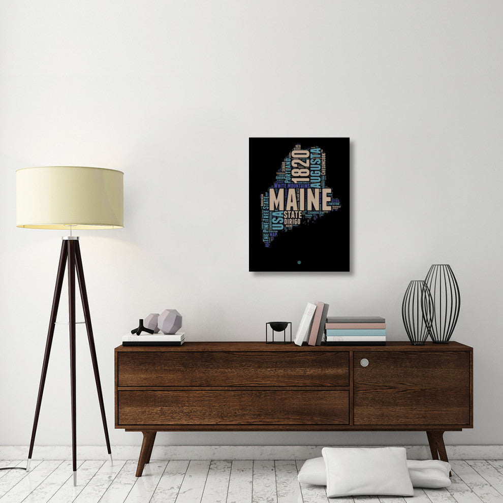 "Maine Word Cloud 1" Fine Art Print