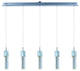 ET2 Lighting Fizz III 5-Light LED Pendant, Polished Chrome - E22764-89PC