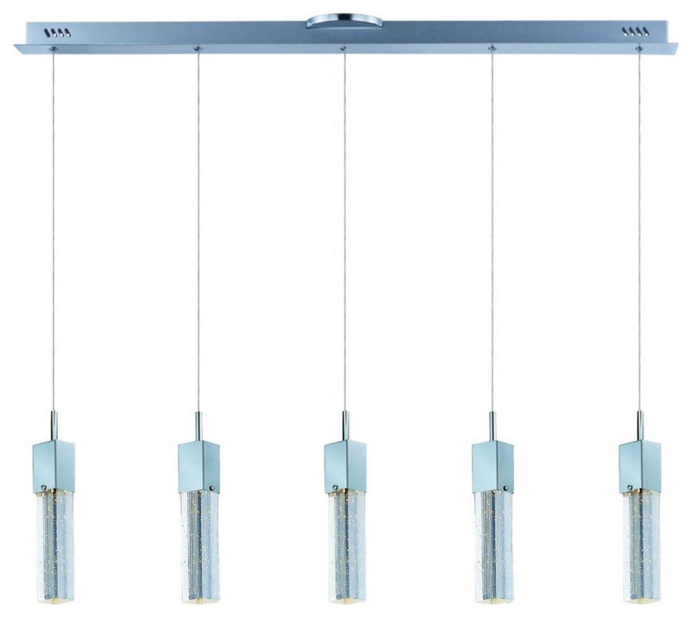 ET2 Lighting Fizz III 5-Light LED Pendant, Polished Chrome - E22764-89PC
