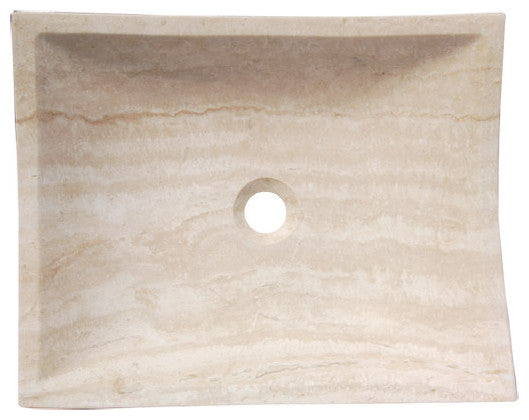 Eden Bath EB_S011WT-H Deep Zen Sink for Bathroom - Honed White Travertine