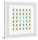 "Flies in Rows" Framed Painting Print, 12"x12"