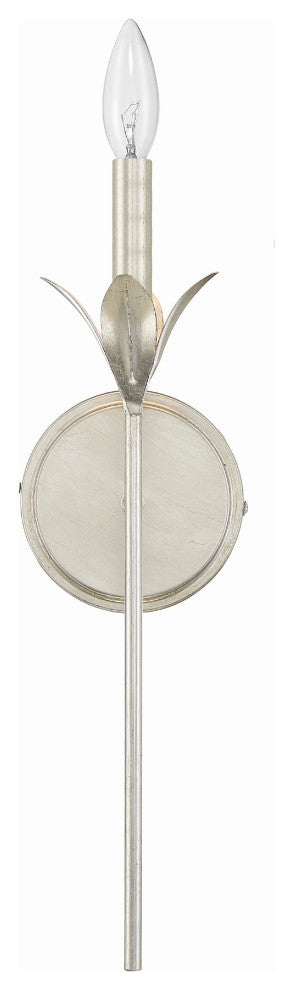 Broche 1-Light Antique Silver Wall Mount