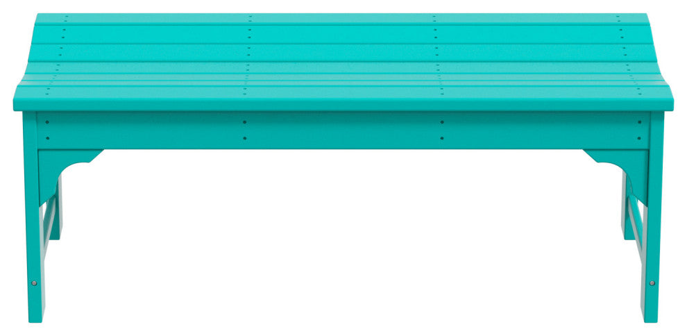 WestinTrends Plastic Picnic Bench Outdoor Dining Patio Lounge Garden Bench, Turquoise