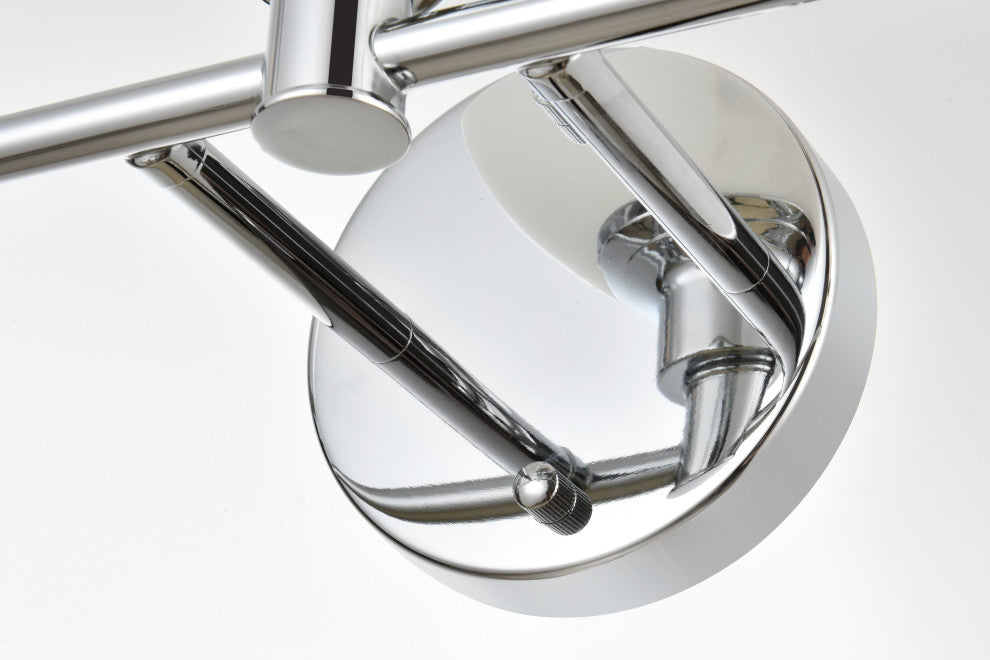 5 Light Chrome And Frosted White Bath Sconce