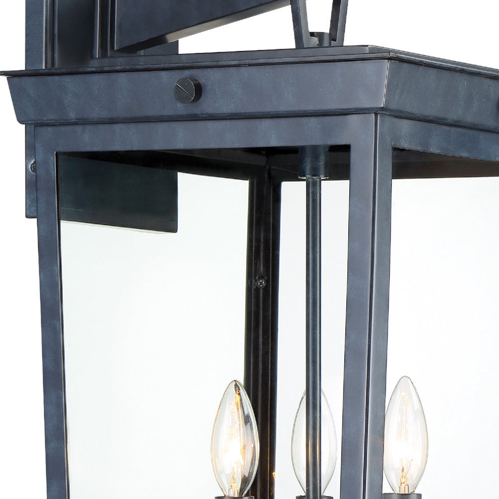 Belmont 3 Light Outdoor Wall Mount in Graphite