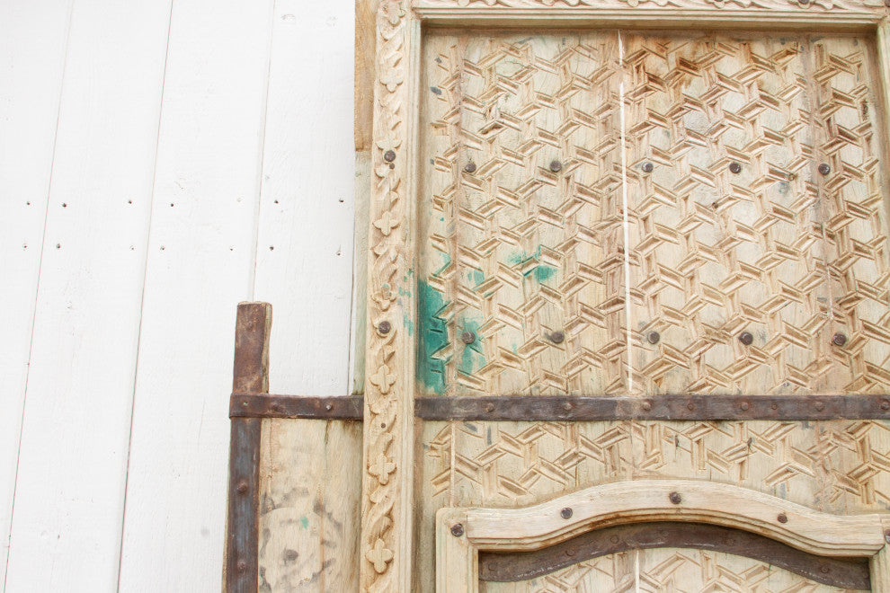 Pair of Antique Rajasthani Carved Doors