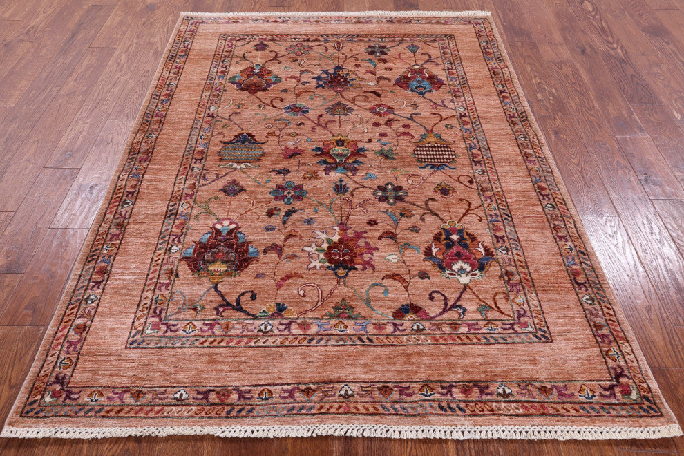 Persian Tabriz Handmade Wool Rug 5' 0" X 6' 9" Q10084