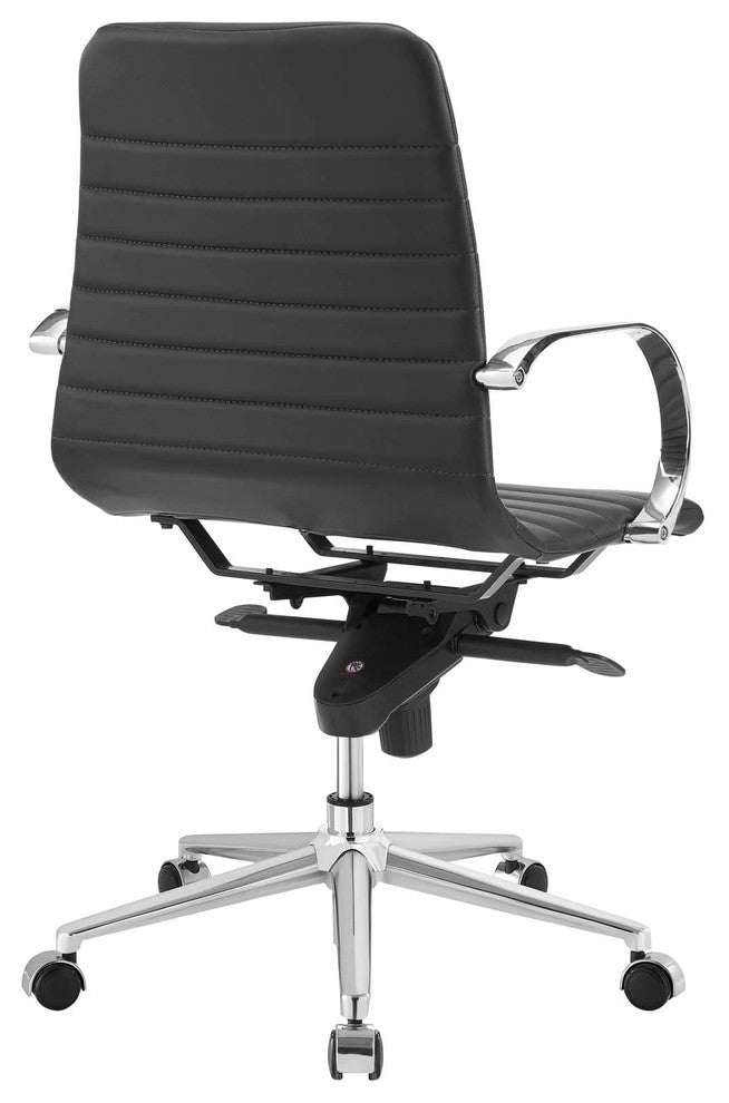 Modway Groove Ribbed Back Office Chair, Gray