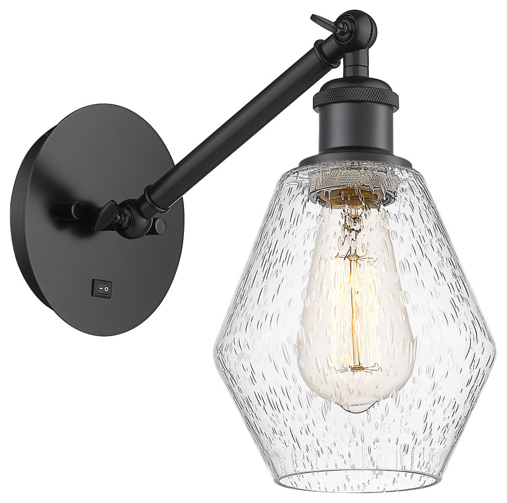 Innovations 317-1W-BK-G654-6 1-Light Sconce, Matte Black