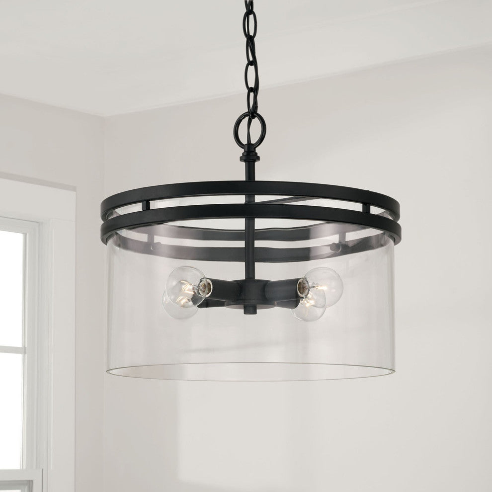 HomePlace Lighting Fuller 4-Light Semi-Flush 248741MB Matte Black