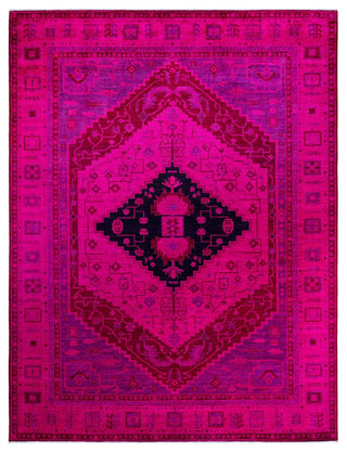 Overdyed, One-of-a-Kind Hand-Knotted Area Rug Pink, 8'10"x12'3"