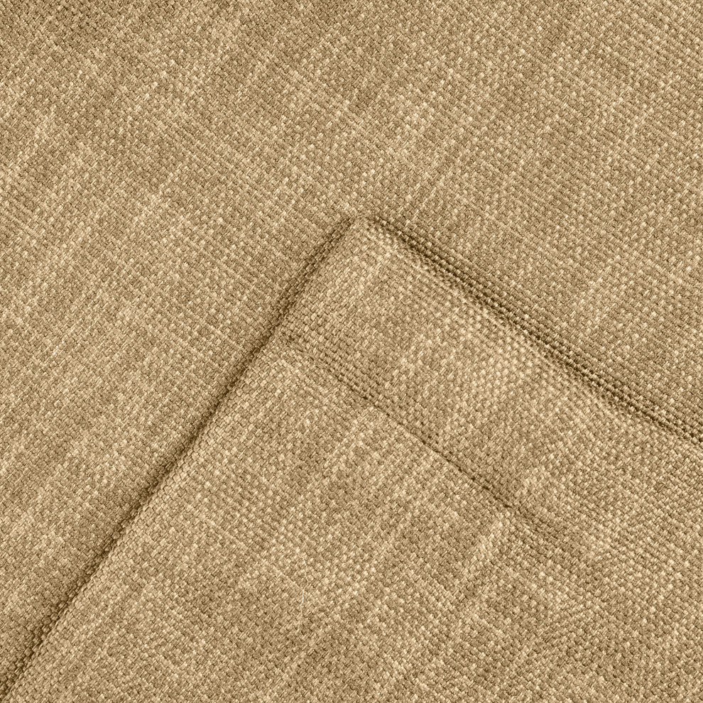 Hudson Rod Pocket Pair Curtains with Tiebacks, Flax, 100" X 63"
