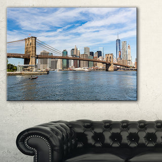 "Summer Day Brooklyn Bridge" Canvas Print