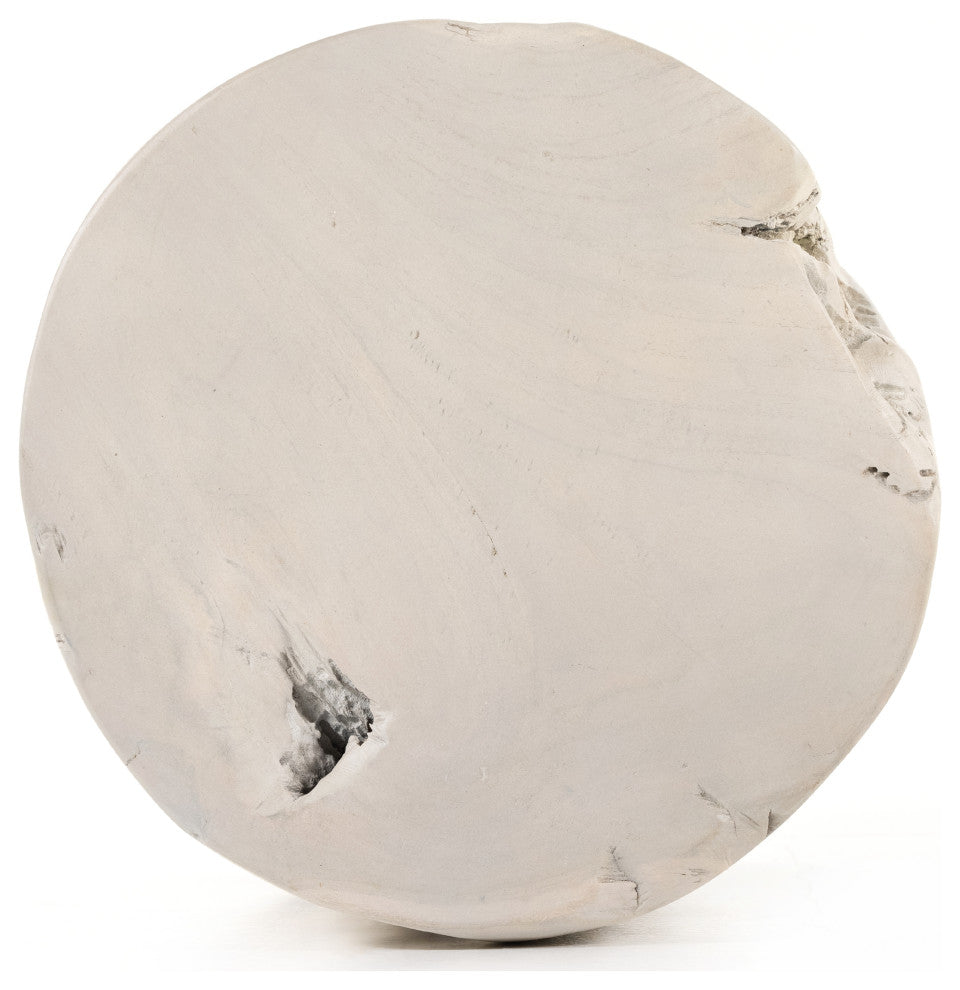 Teak Stool-Ivory Teak