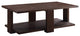 Benzara BM215038 Contemporary Coffee Table With Open Bottom Shelf, Brown