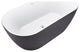59" Chrome glossy Acrylic Oval Freestanding Non-Whirlpool Soaking Bathtub