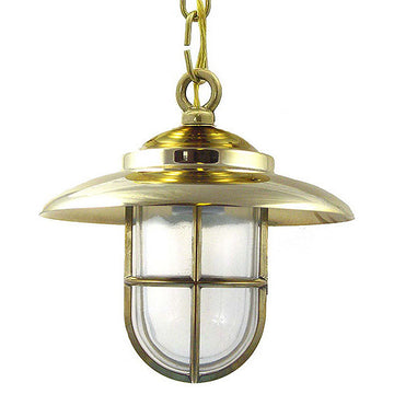 Nautical Ceiling Light (Indoor / Outdoor / Solid Brass), Unlacquered Brass