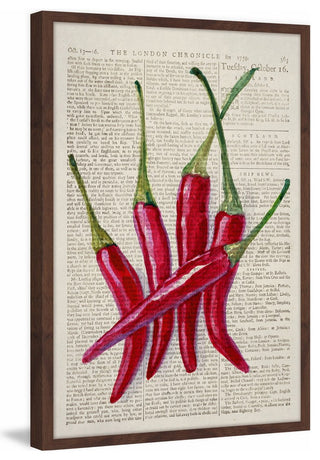 "Red Hot Chilies II" Framed Painting Print, 12"x18"