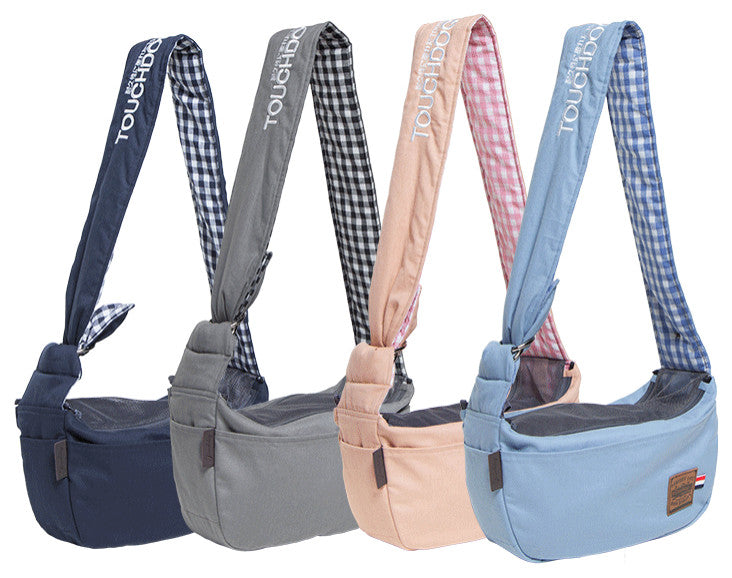 Touchdog 'Toga-Bark' Over-The-Shoulder Hands-Free Pet Carrier, Blue