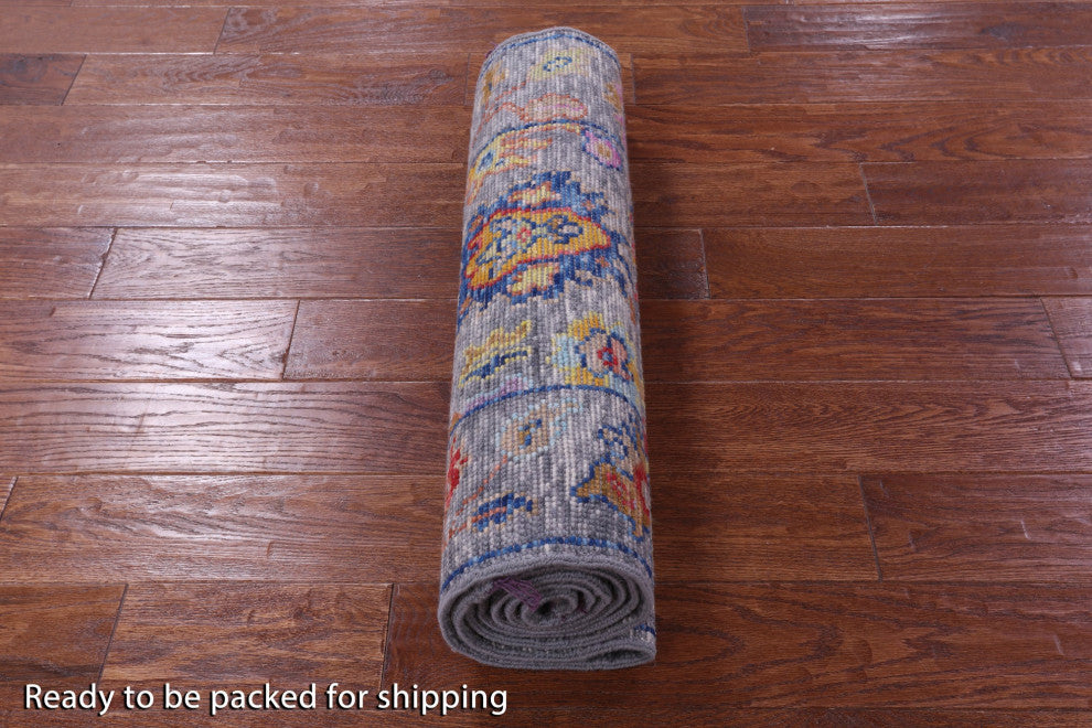 Runner Handmade Turkish Oushak Wool Rug 2' 7" X 7' 6" - Q16128