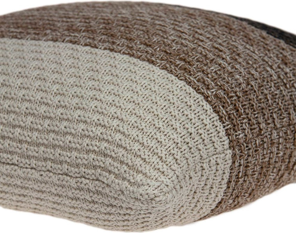 Warm Brown And Cream Decorative Accent Pillow