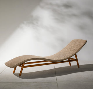 Portia Outdoor Chaise Lounge-White