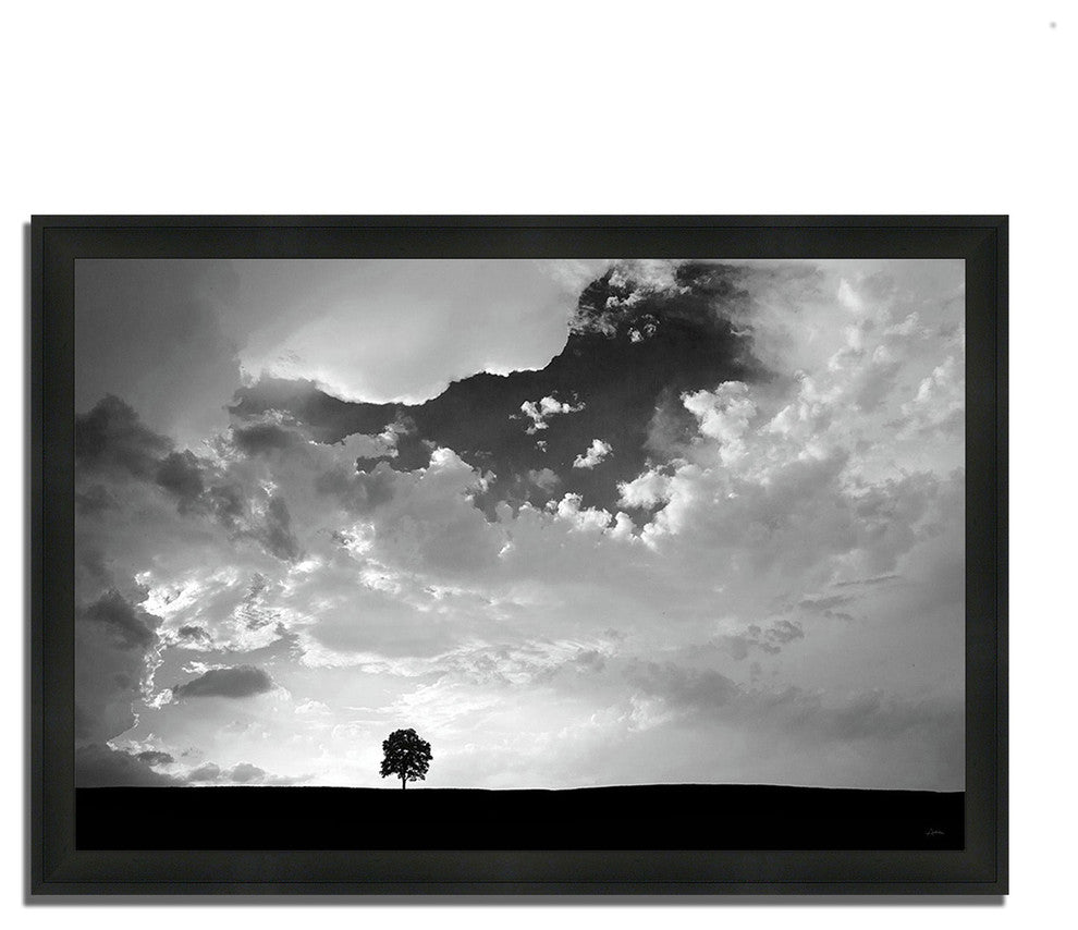 "Lone Tree" By Aledanda, Framed Painting Print, Ready To Hang
